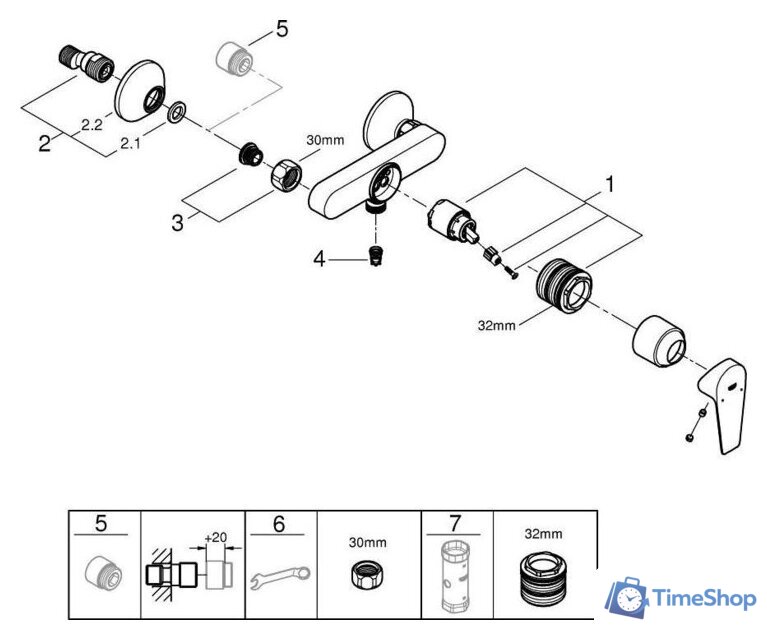 Смеситель Grohe StartEdge chrom 24197001 - Изображение №3 — Интернет-магазин Time-Shop