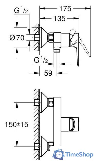 Смеситель Grohe StartEdge chrom 24197001 - Изображение №2 — Интернет-магазин Time-Shop