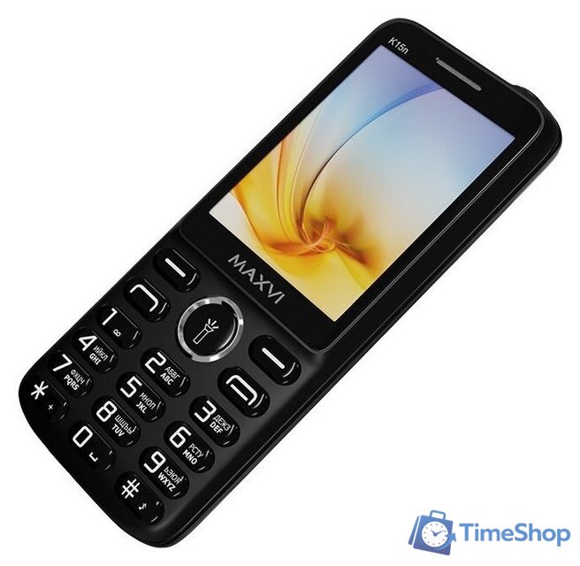 Кнопочный телефон Maxvi K15n (черный) - Изображение №6 — Интернет-магазин Time-Shop