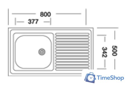 Кухонная мойка КромРус S 416 RUS (левый) - Изображение №2 — Интернет-магазин Time-Shop