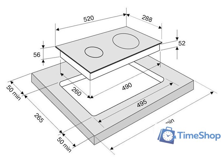 Варочная панель Krona Remo 30 BL - Изображение №2 — Интернет-магазин Time-Shop