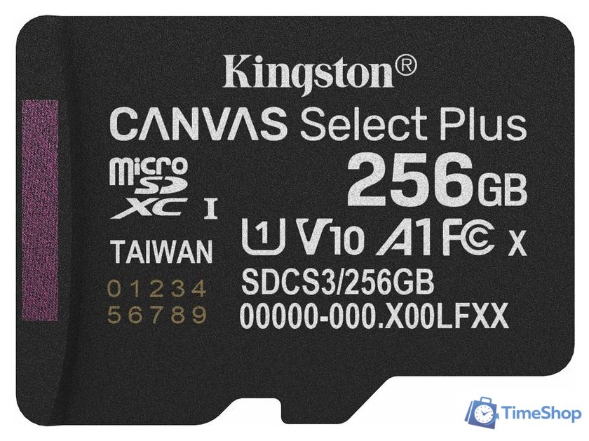 Карта памяти Kingston Canvas Select Plus microSDXC 256GB SDCS3/256GBSP - Изображение №1 — Интернет-магазин Time-Shop