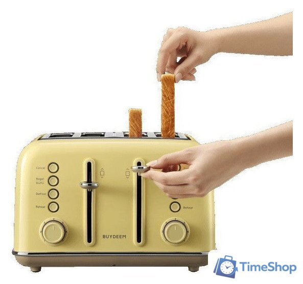 Тостер Buydeem DT640-MY Mellow Yellow - Изображение №3 — Интернет-магазин Time-Shop
