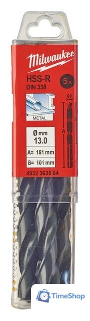 Набор сверл Milwaukee 4932363564 (5 предметов) - Изображение №1 — Интернет-магазин Time-Shop