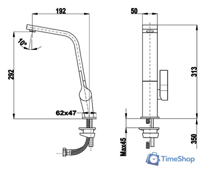 Смеситель TEKA Maestro 116030005 - Изображение №6 — Интернет-магазин Time-Shop