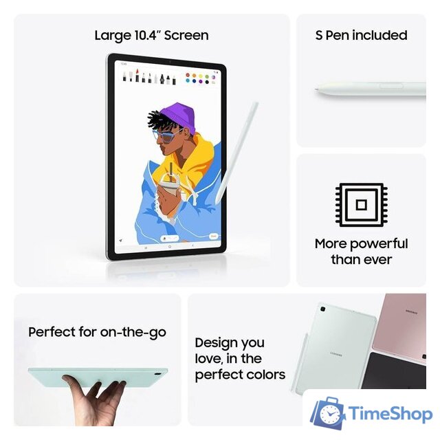 Планшет Samsung Galaxy Tab S6 Lite 2024 Wi-Fi SM-P620 4GB/64GB (мятный) - Изображение №2 — Интернет-магазин Time-Shop