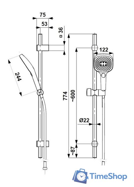 Душевой гарнитур  KFA Armatura Malaga 84135261 - Изображение №2 — Интернет-магазин Time-Shop
