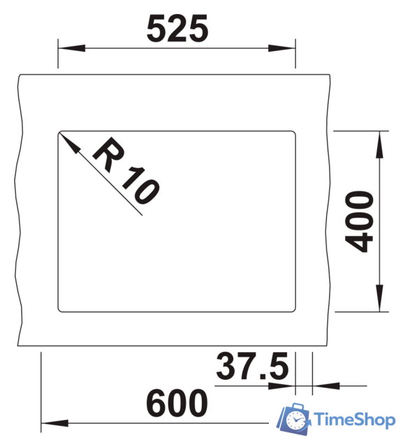 Кухонная мойка Blanco Rotan 340/160-U 523078 (белый) - Изображение №3 — Интернет-магазин Time-Shop