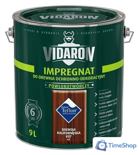 Пропитка Vidaron Impregnant V07 9 л (калифорнийская секвойя) - Изображение №1 — Интернет-магазин Time-Shop