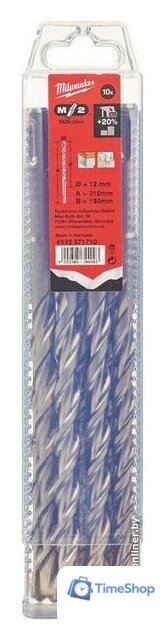 Набор оснастки для электроинструмента Milwaukee 4932371710 (10 предметов) - Изображение №2 — Интернет-магазин Time-Shop