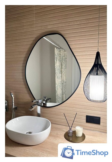 Зеркало EMZE Led с подсветкой и УФ-окантовкой 76x92 LED.UV.NF.76.92.CHE.4K (черный) - Изображение №3 — Интернет-магазин Time-Shop