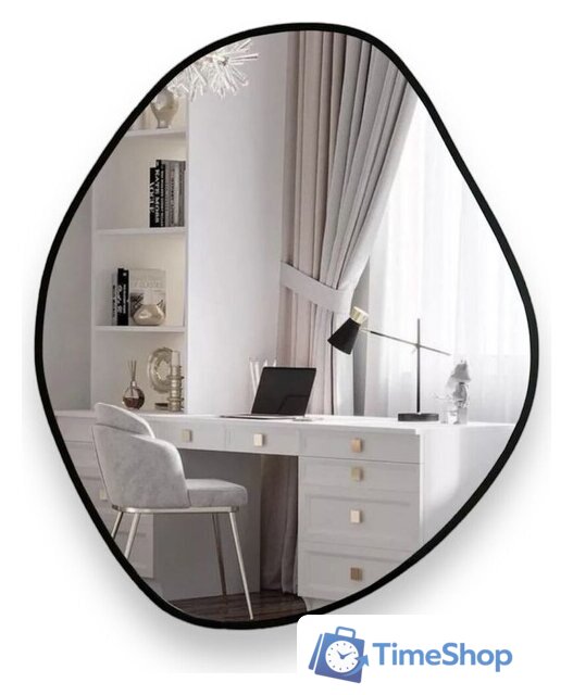 Зеркало EMZE Led с подсветкой и УФ-окантовкой 76x92 LED.UV.NF.76.92.CHE.4K (черный) - Изображение №1 — Интернет-магазин Time-Shop