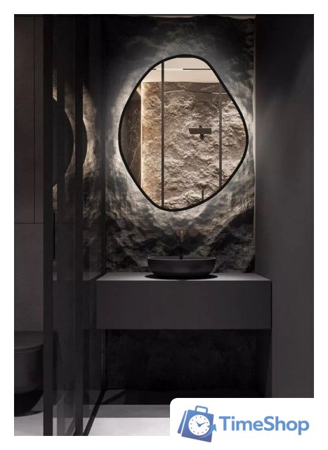 Зеркало EMZE Led с подсветкой и УФ-окантовкой 76x92 LED.UV.NF.76.92.CHE.4K (черный) - Изображение №4 — Интернет-магазин Time-Shop