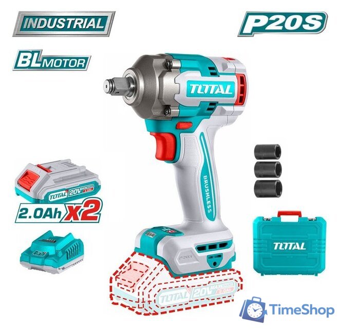 Гайковерт Total TIWLI2040 (с 2-мя АКБ, кейс) - Изображение №1 — Интернет-магазин Time-Shop