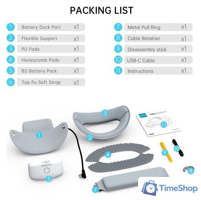Крепление для VR очков BOBOVR P4S Battery Strap для PICO 4 Ultra & Ultra Enterprise - Изображение №5 — Интернет-магазин Time-Shop