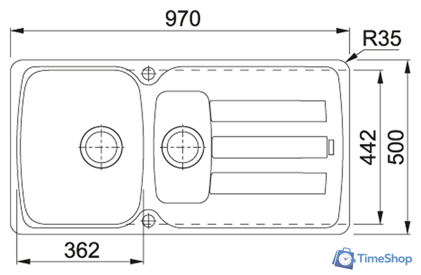Кухонная мойка Franke Antea AZG 651 (оникс) - Изображение №2 — Интернет-магазин Time-Shop