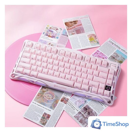Клавиатура Gravastar Mercury K1 Special Edition Sakura Pink (GravaStar x Kailh Cherry Pink) - Изображение №10 — Интернет-магазин Time-Shop