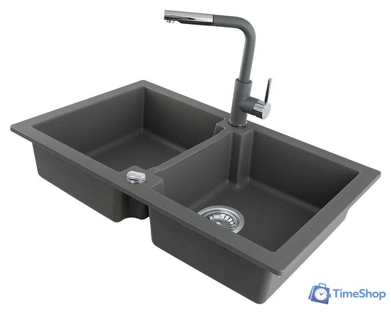 Кухонная мойка Kernau KGS A 80 2B Grey Metallic - Изображение №4 — Интернет-магазин Time-Shop