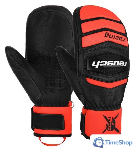 Горнолыжные варежки Reusch Warrior Team 6211422-7809 (р-р 10.5, Mitten Black/Fluo Red) - Изображение №3 — Интернет-магазин Time-Shop