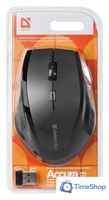 Мышь Defender Accura MM-365 (черный) - Изображение №4 — Интернет-магазин Time-Shop