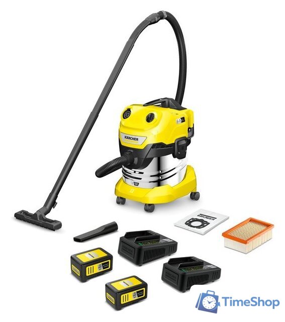 Пылесос Karcher WD 4-18 S Dual Battery Set 1.628-626.0 - Изображение №1 — Интернет-магазин Time-Shop