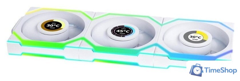 Комплект вентиляторов для корпуса с контроллером Lian Li Uni Fan SL 120 Wireless LCD Reverse G99.12RSLLCD1W3W.R0 - Изображение №1 — Интернет-магазин Time-Shop