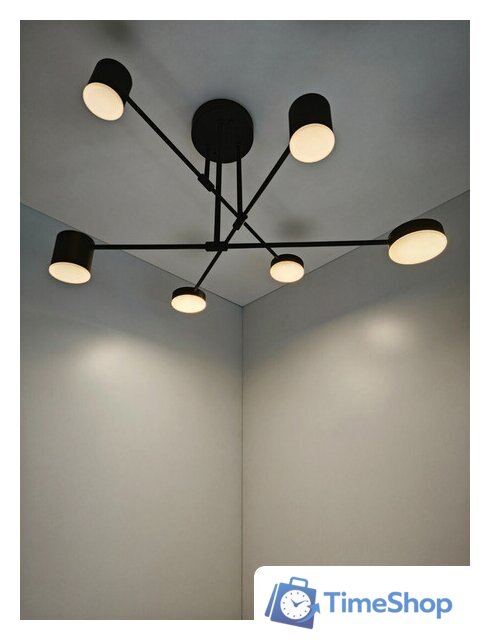 Люстра средней высоты Mirastyle Диод XL-21015/3+3 BK - Изображение №10 — Интернет-магазин Time-Shop