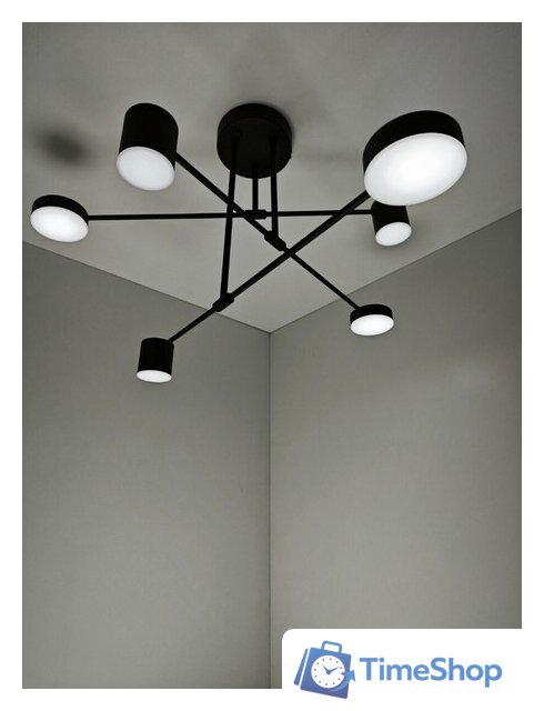 Люстра средней высоты Mirastyle Диод XL-21015/3+3 BK - Изображение №9 — Интернет-магазин Time-Shop