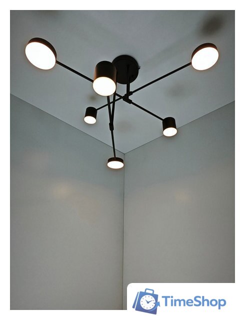 Люстра средней высоты Mirastyle Диод XL-21015/3+3 BK - Изображение №11 — Интернет-магазин Time-Shop