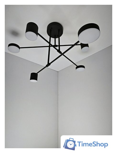 Люстра средней высоты Mirastyle Диод XL-21015/3+3 BK - Изображение №7 — Интернет-магазин Time-Shop