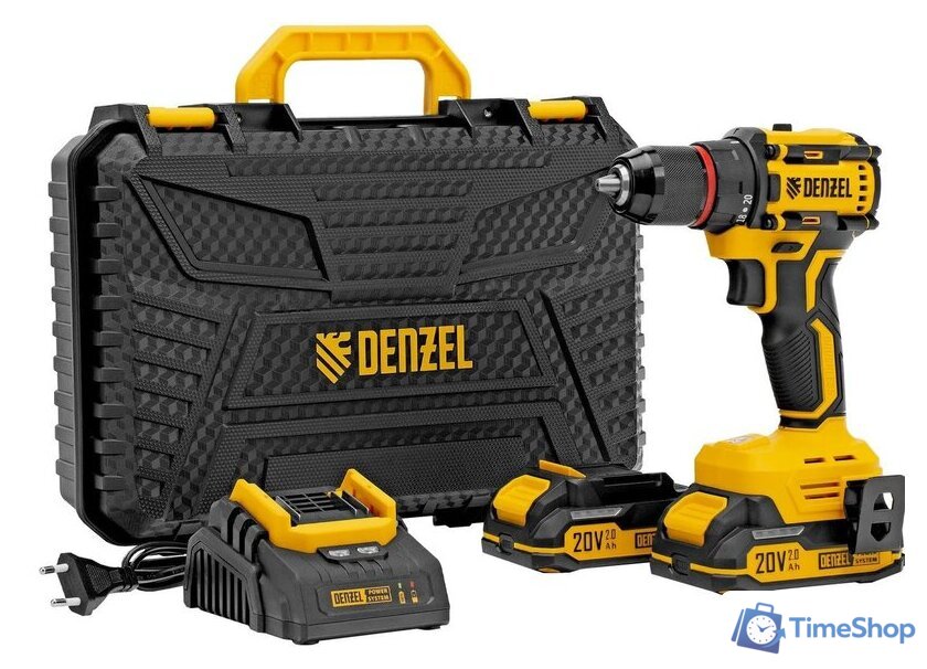 Дрель-шуруповерт Denzel CDH-BL-20 (с 2-мя АКБ, кейс) - Изображение №1 — Интернет-магазин Time-Shop
