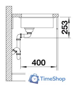 Кухонная мойка Blanco Subline 160-U (алюметаллик) - Изображение №3 — Интернет-магазин Time-Shop