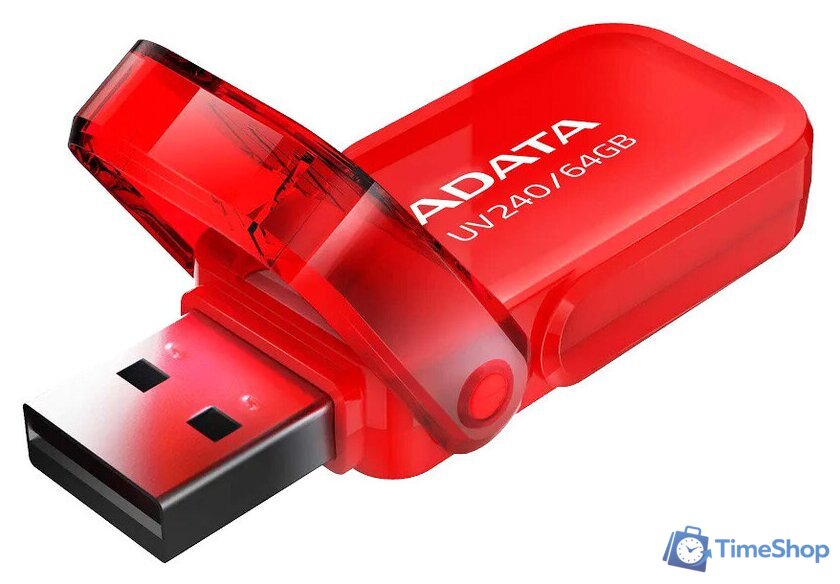 USB Flash ADATA UV240 64GB (красный) - Изображение №2 — Интернет-магазин Time-Shop