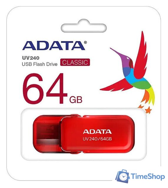 USB Flash ADATA UV240 64GB (красный) - Изображение №3 — Интернет-магазин Time-Shop