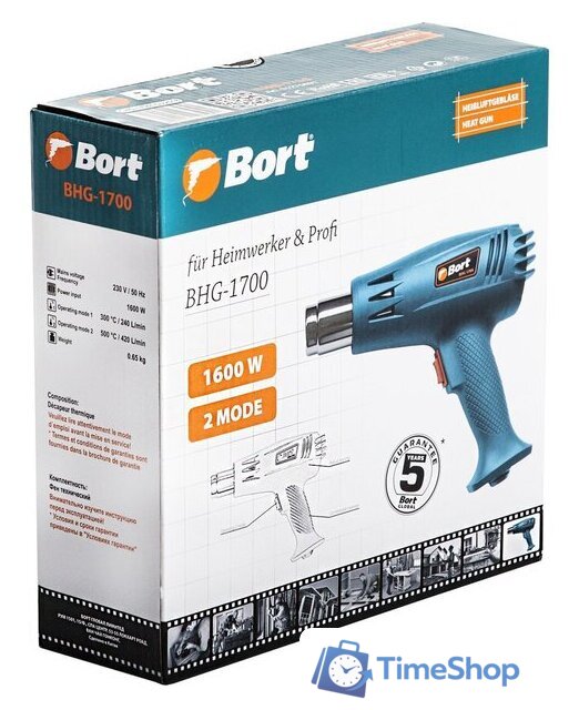 Промышленный фен Bort BHG-1700 - Изображение №6 — Интернет-магазин Time-Shop