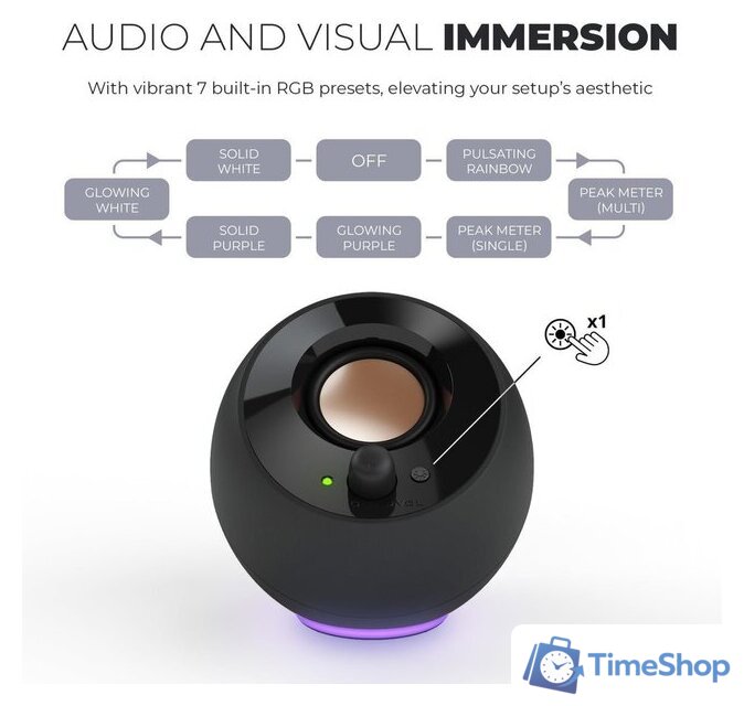 Акустика Creative Pebble SE (белый) - Изображение №2 — Интернет-магазин Time-Shop