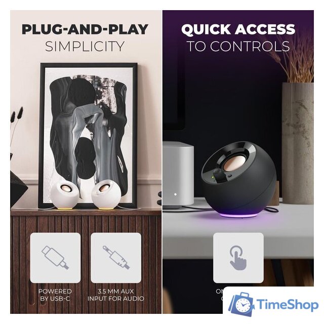 Акустика Creative Pebble SE (белый) - Изображение №3 — Интернет-магазин Time-Shop