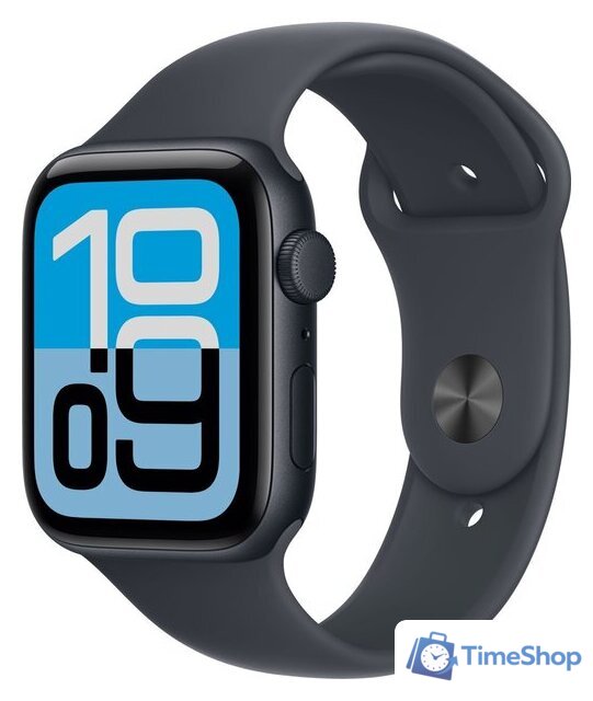 Умные часы Apple Watch SE 3 44 мм (алюминиевый корпус, полуночный/полуночный, спортивный силиконовый ремешок S/M) - Изображение №1 — Интернет-магазин Time-Shop