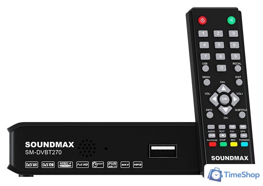 Приемник цифрового ТВ Soundmax SM-DVBT270 - Изображение №1 — Интернет-магазин Time-Shop
