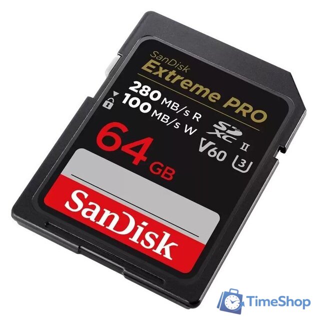 Карта памяти SanDisk Extreme PRO SDXC SDSDXEP-064G-GN4IN 64GB - Изображение №2 — Интернет-магазин Time-Shop