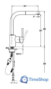 Смеситель TEKA ARK 938 (черный) [23938121N] - Изображение №2 — Интернет-магазин Time-Shop