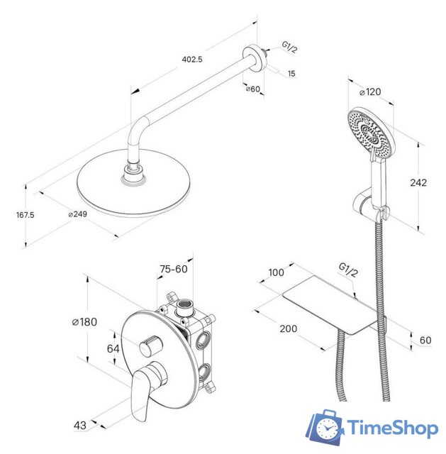 Душевая система  IDDIS Rora RORSB02M67 - Изображение №12 — Интернет-магазин Time-Shop