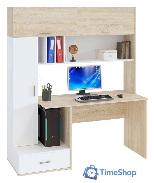 Стол Сокол КСТ-17 (дуб сонома/белый) - Изображение №1 — Интернет-магазин Time-Shop