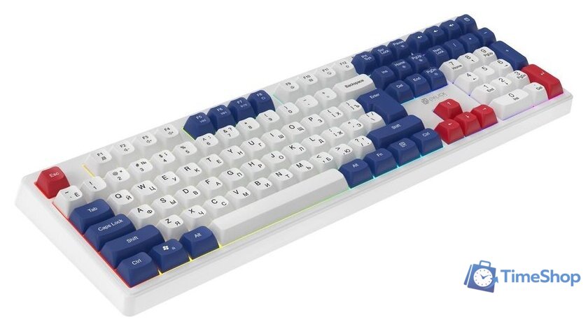 Клавиатура Оклик 725G (белый/красный) - Изображение №5 — Интернет-магазин Time-Shop