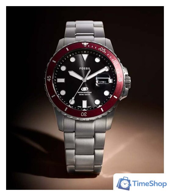 Наручные часы Fossil Blue Dive Three-Hand FS6013 - Изображение №4 — Интернет-магазин Time-Shop