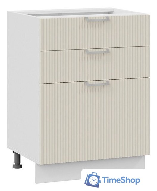 Шкаф напольный Трия Кимберли 1Н6Я3 (белый/крем) - Изображение №1 — Интернет-магазин Time-Shop