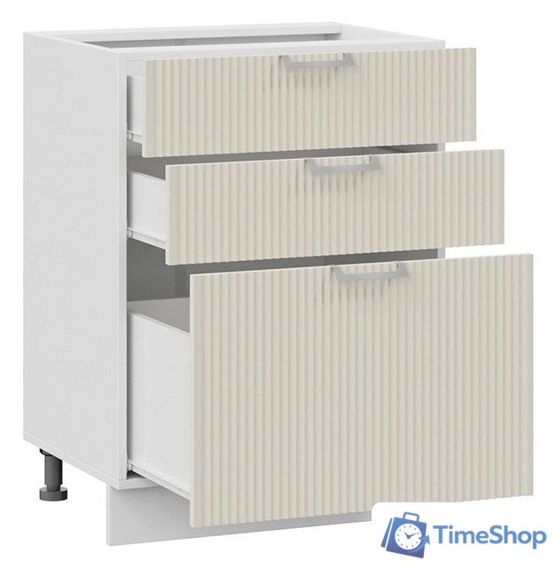 Шкаф напольный Трия Кимберли 1Н6Я3 (белый/крем) - Изображение №2 — Интернет-магазин Time-Shop