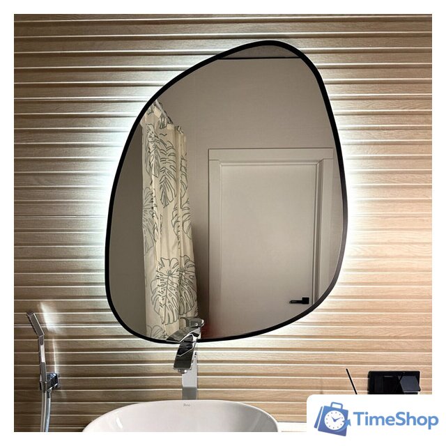Зеркало EMZE 72x90 LED.UV.NF.72.90.CHE.SW.4K (черный УФ-окантовкой и подсветкой) - Изображение №3 — Интернет-магазин Time-Shop