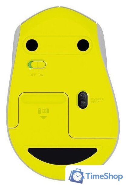 Мышь Logitech M330 Silent Plus (серый/желтый) - Изображение №5 — Интернет-магазин Time-Shop