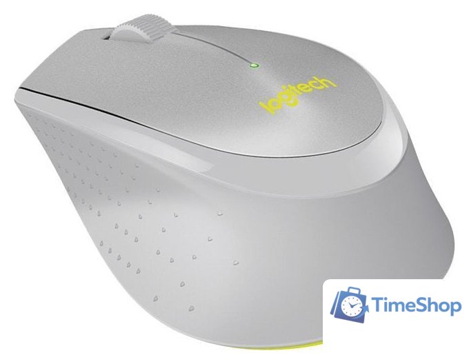Мышь Logitech M330 Silent Plus (серый/желтый) - Изображение №2 — Интернет-магазин Time-Shop
